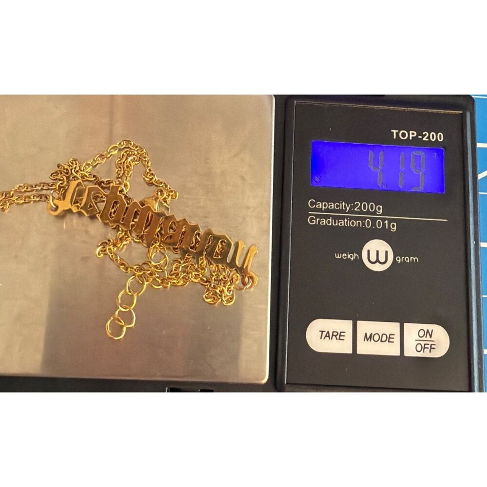 Gold Tone Reputation Taylor Script Script Pendant… - image 6